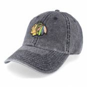 American Needle - NHL Svart unconstructed Keps - Chicago Blackhawks Elston Black Dad Cap @ Hatstore