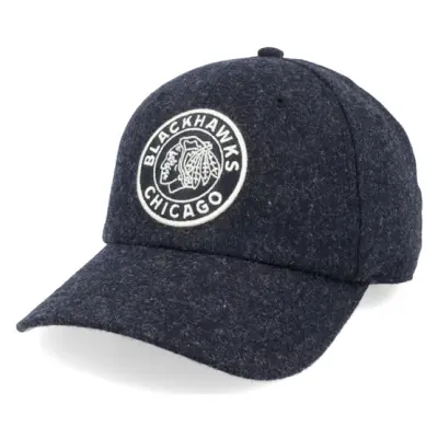 American Needle - NHL Svart unconstructed Keps - Chicago Blackhawks NHL Archive Legend Black Dad Cap @ Hatstore