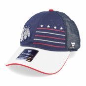 Fanatics - NHL Blå trucker Keps - Chicago Blackhawks Waving Flag Athl Navy Trucker @ Hatstore