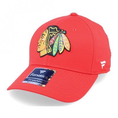 Fanatics - NHL Röd flexfit Keps - Chicago Blackhawks Core Athletic Red Flexfit @ Hatstore