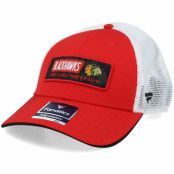 Fanatics - NHL Röd trucker Keps - Chicago Blackhawks Iconic Defender Athletic Red/White Trucker @ Hatstore