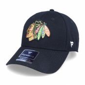 Fanatics - NHL Svart adjustable Keps - Chicago Blackhawks Primary Logo Core Velcro Strap Black Adjustable @ Hatstore