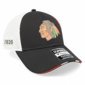 Fanatics - NHL Svart trucker Keps - Chicago Blackhawks Authentic Pro Draft Podium Black/White Trucker @ Hatstore