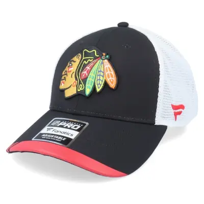 Fanatics - NHL Svart trucker Keps - Chicago Blackhawks Locker Room Black Trucker @ Hatstore