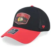 Fanatics - NHL Svart trucker Keps - Chicago Blackhawks Meshback Black/Red Trucker @ Hatstore