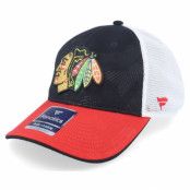 Fanatics - NHL Svart trucker Keps - Chicago Blackhawks Revise Iconic Black/Red Trucker @ Hatstore