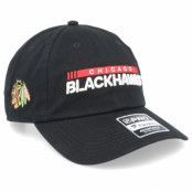 Fanatics - NHL Svart unconstructed Keps - Chicago Blackhawks Authentic Pro Game&Train Black Dad Cap @ Hatstore