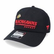 Fanatics - NHL Svart unconstructed Keps - Chicago Blackhawks Locker Room Black Dad Cap @ Hatstore