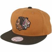 Mitchell&Ness - NHL Brun snapback Keps - Chicago Blackhawks Signature Tan Snapback @ Hatstore