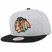 Mitchell&Ness - NHL Grå snapback Keps - Chicago Blackhawks Heather Micro Snapback @ Hatstore