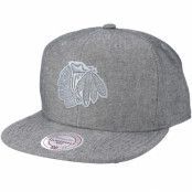 Mitchell&Ness - NHL Grå snapback Keps - Chicago Blackhawks Italian Washed Grey Snapback @ Hatstore