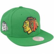 Mitchell&Ness - NHL Grön snapback Keps - Chicago Blackhawks Alternate Flip Green Snapback @ Hatstore