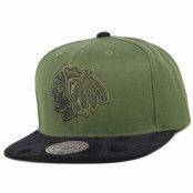 Mitchell&Ness - NHL Grön snapback Keps - Chicago Blackhawks Max Snapback @ Hatstore