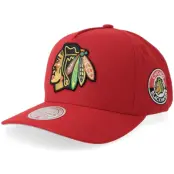 Mitchell&Ness - NHL Röd adjustable Keps - Chicago Blackhawks Double Clutch Pro Cap Red A-Frame Adjustable @ Hatstore