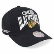 Mitchell&Ness - NHL Svart adjustable Keps - Chicago Blackhawks Big Time Pro Black A-frame Adjustable @ Hatstore