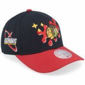 Mitchell&Ness - NHL Svart adjustable Keps - Chicago Blackhawks Groove Drip Pro Black/Red Adjustable @ Hatstore