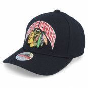 Mitchell&Ness - NHL Svart adjustable Keps - Chicago Blackhawks Letterman Classic Red Black Adjustable @ Hatstore