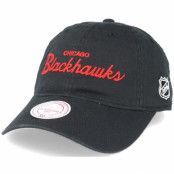 Mitchell&Ness - NHL Svart adjustable Keps - Chicago Blackhawks Special Script Dad Black Adjustable @ Hatstore