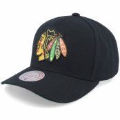 Mitchell&Ness - NHL Svart adjustable Keps - Chicago Blackhawks Team Ground 2.0 Pro Black Adjustable @ Hatstore