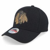 Mitchell&Ness - NHL Svart adjustable Keps - Hatstore Exclusive x Chicago Blackhawks TKO Leather Logo NHL Bronze/Black Adjustable @ Hatstore