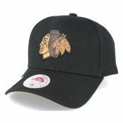 Mitchell&Ness - NHL Svart flexfit Keps - Chicago Blackhawks TKO Twist Black Flexfit @ Hatstore