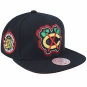 Mitchell&Ness - NHL Svart snapback Keps - Chicago Blackhawks Big Face 7.0 Black Snapback @ Hatstore