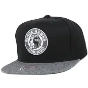 Mitchell&Ness - NHL Svart snapback Keps - Chicago Blackhawks Black Melange Fill Snapback @ Hatstore