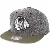 Mitchell&Ness - NHL Svart snapback Keps - Chicago Blackhawks Black/Olive Static Snapback @ Hatstore