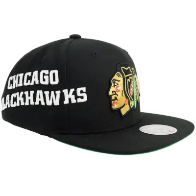 Mitchell&Ness - NHL Svart snapback Keps - Chicago Blackhawks Playoff Win Black Snapback @ Hatstore