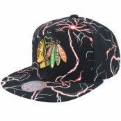 Mitchell&Ness - NHL Svart snapback Keps - Chicago Blackhawks Storm Season Black Snapback @ Hatstore