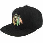 Mitchell&Ness - NHL Svart snapback Keps - Chicago Blackhawks Sweet Suede Black Snapback @ Hatstore