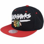 Mitchell&Ness - NHL Svart snapback Keps - Chicago Blackhawks Transcript Black/Red Snapback @ Hatstore