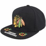 Mitchell&Ness - NHL Svart snapback Keps - Chicago Blackhawks Vintage Hat Trick Black Snapback @ Hatstore