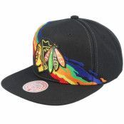 Mitchell&Ness - NHL Svart snapback Keps - Chicago Blackhawks Vintage Paintbrush Black Snapback @ Hatstore