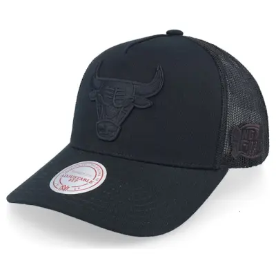 Mitchell&Ness - NHL Svart trucker Keps - Hatstore Exclusive x Chicago Blackhawks Black A-frame Trucker @ Hatstore