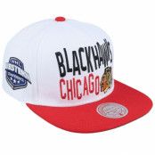 Mitchell&Ness - NHL Vit snapback Keps - Chicago Blackhawks Toss Up White/Red Snapback @ Hatstore