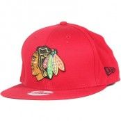 Kepsar Chicago Blackhawks Cotton Block Scarlet 9Fifty Snapback - New Era