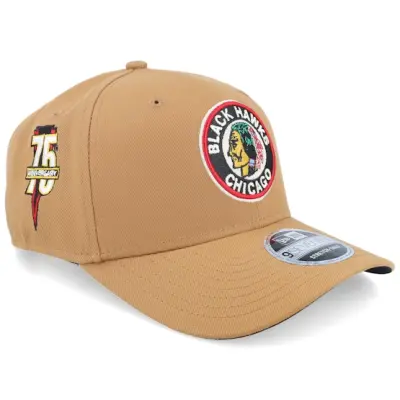 New Era - NHL Beige adjustable Keps - Hatstore Exclusive x Chicago Blackhawks 75th Anniversary 9SEVENTY Bronze Adjustable @ Hatstore