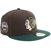 New Era - NHL Brun fitted Keps - Hatstore Exclusive x Chicago Blackhawks 59FIFTY Winter Classic Brown/Dark Green Fitted @ Hatstore