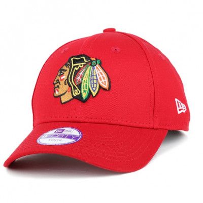 New Era - NHL Röd adjustable Keps - Kids Chicago Blackhawks 940 Adjustable @ Hatstore