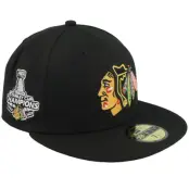 New Era - NHL Svart fitted Keps - Hatstore Exclusive x Chicago Blackhawks 59FIFTY Stanley Cup Champions 15 Black Fitted @ Hatstore