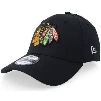 New Era - NHL Svart flexfit Keps - Hatstore Exclusive x Chicago Blackhawks 39THIRTY Black Flexfit @ Hatstore