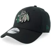 New Era - NHL Svart Keps - Hatstore Exclusive x Chicago Blackhawks 39THIRTY Black Stretch Fit @ Hatstore