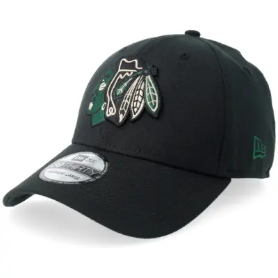 New Era - NHL Svart Keps - Hatstore Exclusive x Chicago Blackhawks 39THIRTY Black Flexift @ Hatstore