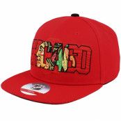 Outerstuff - NHL Röd snapback Keps - Kids Chicago Blackhawks Life Style Grphic Snapback @ Hatstore