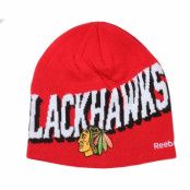 Reebok - NHL Röd traditionalbeanie Beanie - Chicago Blackhawks Face Off Beanie @ Hatstore