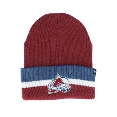 47 Brand - NHL Röd cuff Beanie - Colorado Avalanche NHL Split Cuff 47 Knit Cav Cardinal Cuff @ Hatstore