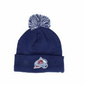 Adidas - NHL Blå pom Beanie - Colorado Avalanche NHL Cuff Beanie Navy Blue Pom @ Hatstore