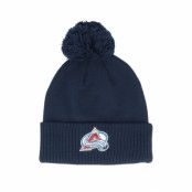 Adidas - NHL Blå pom Beanie - Colorado Avalanche NHL Cuffed Beanie Navy Pom @ Hatstore