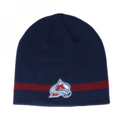 Adidas - NHL Blå traditionalbeanie Beanie - Colorado Avalanche Coach Navy Beanie @ Hatstore